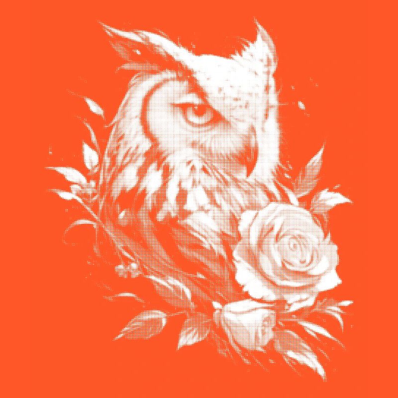 Blumen Rose Eule Ästhetik Nachteule Vogel Geschenk