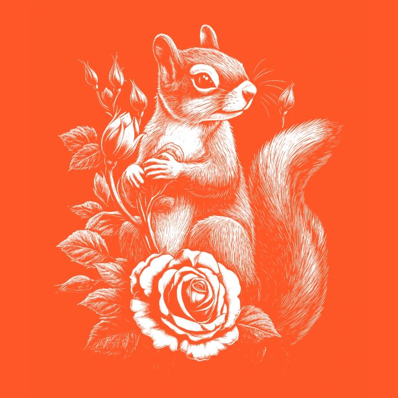 Eichhörnchen Rose Blumen Ästhetik Hörnchen