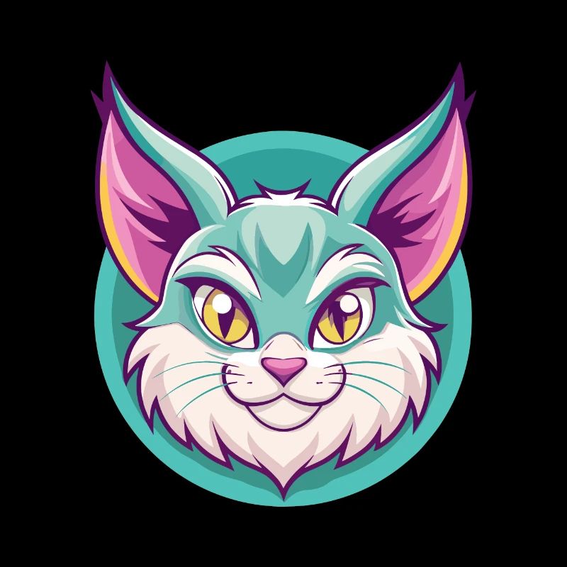 Pixie Bob Katze Rasse Cartoon Kawaii Tier Haustier