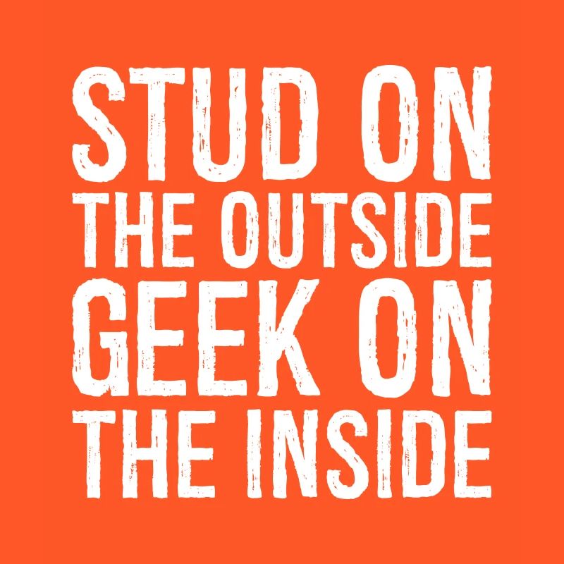 Ohrstecker außen, Geek auf der Innenseite
