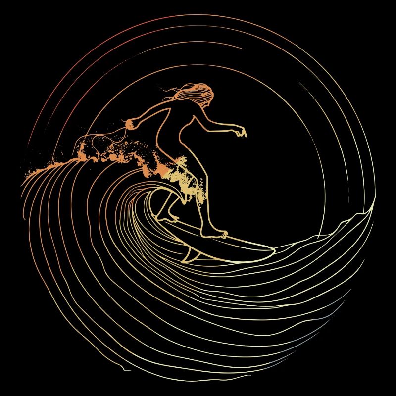 Female Surfer Sketch