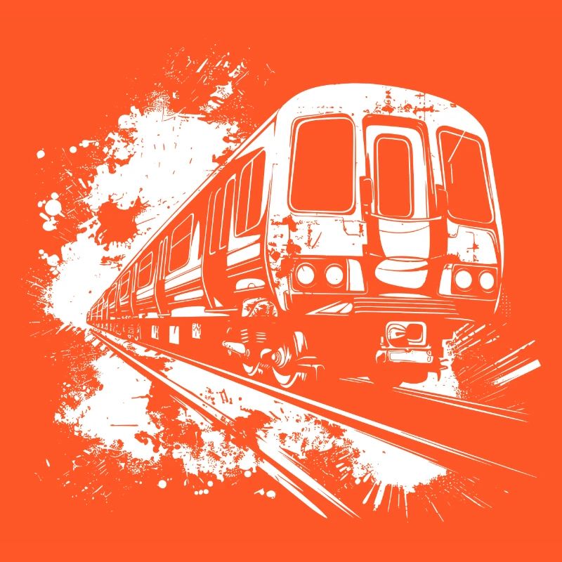 Éclaboussures de couleurs en train