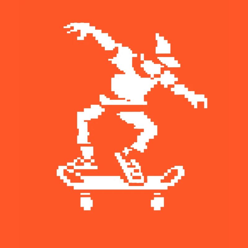 Skateboarder Pixel Grafik