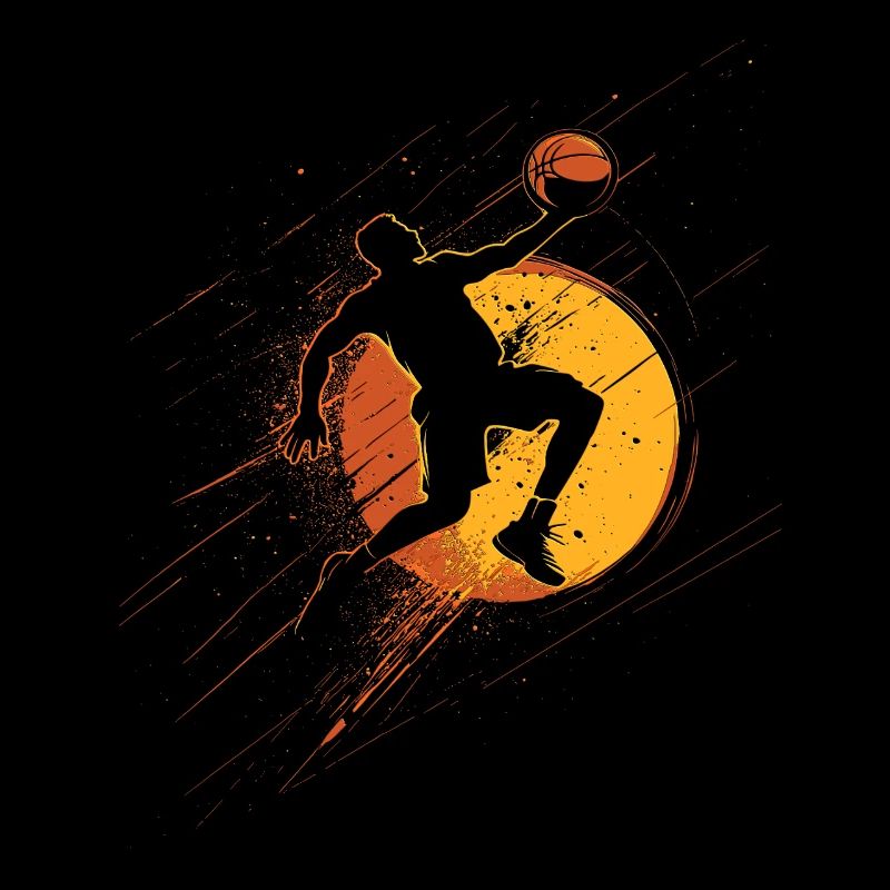 Basketteur dans les airs