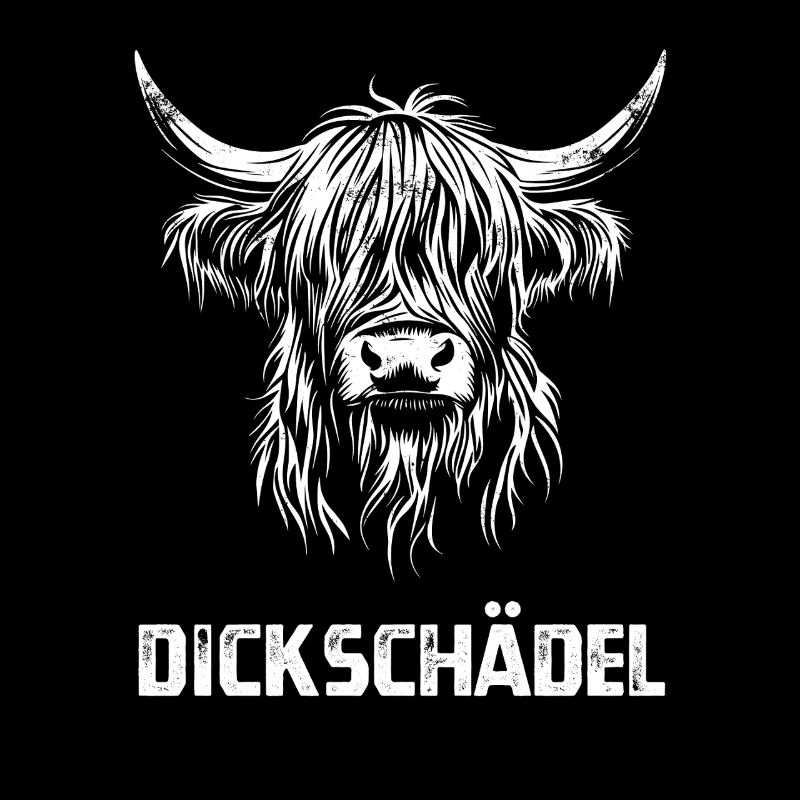 Dickschädel - Schottisches Hochlandrind - Spruch
