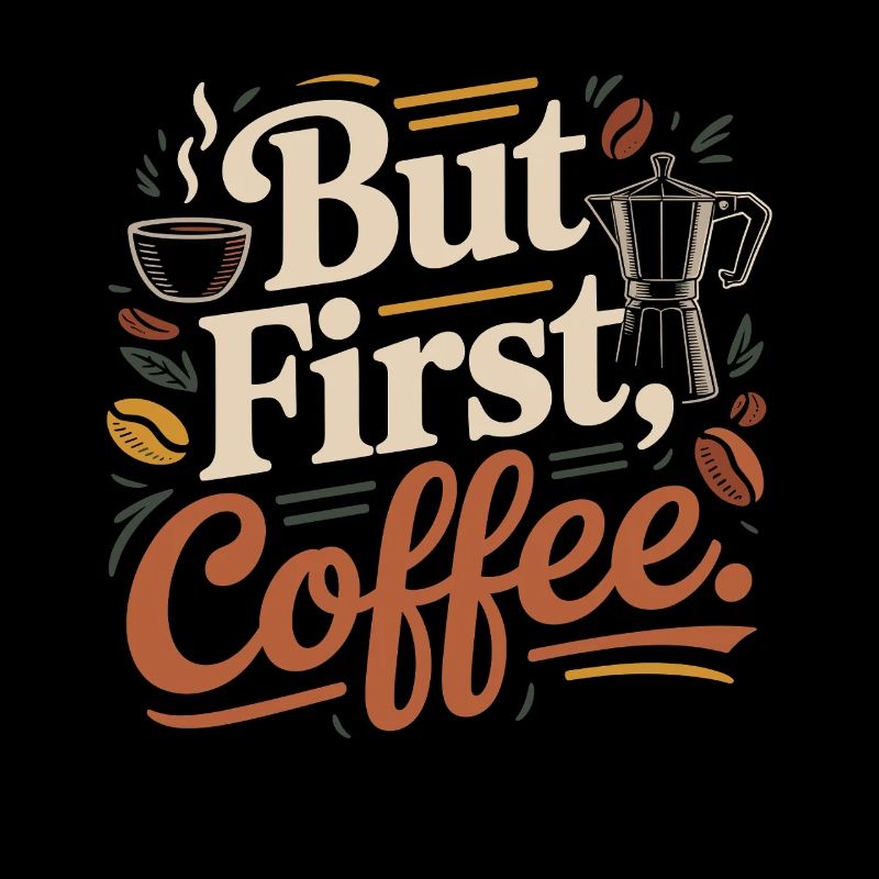 But First Coffee Kaffee Spruch für Morgenmuffel