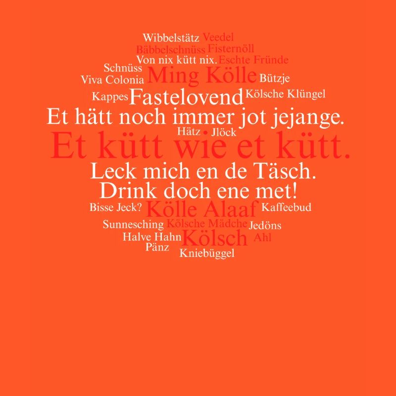 Cologne Kölsch Word Cloud Cologne Carnival Alaaf Kölle