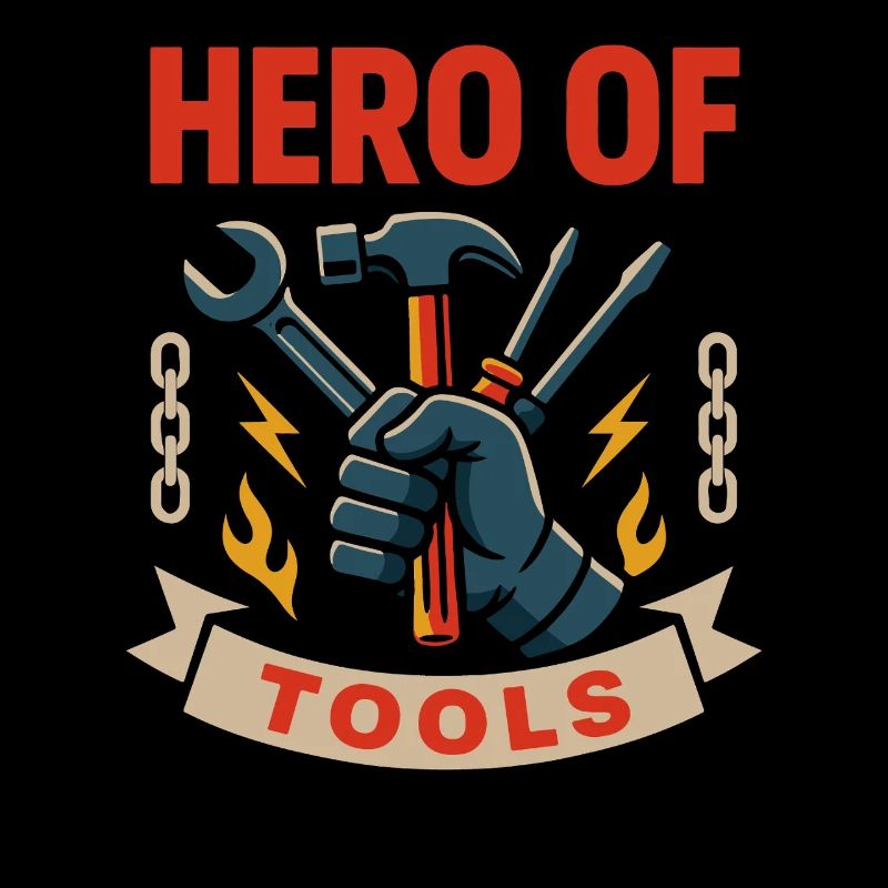 Hero of Tools Funny Workshop Mechanic