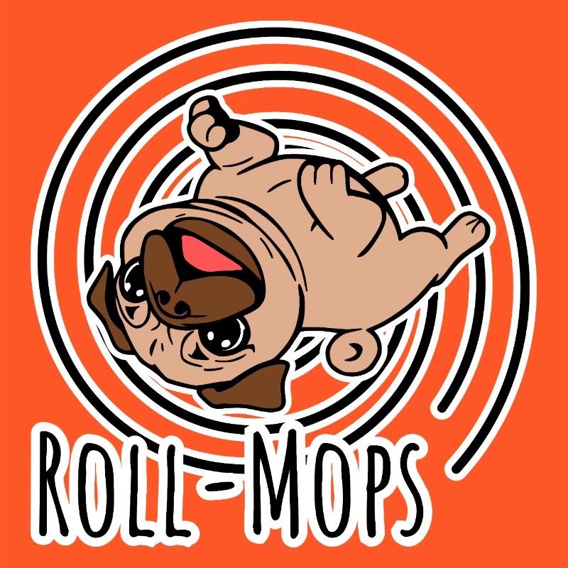Rollender Mops - Ein Roll-Mops
