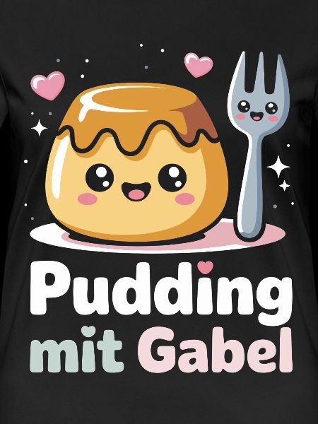 Pudding with fork