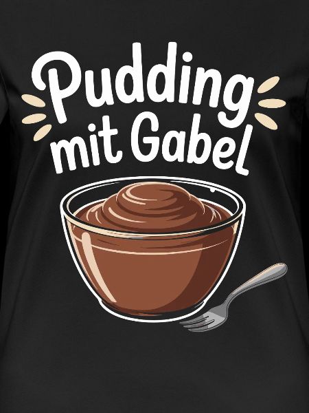Pudding with fork