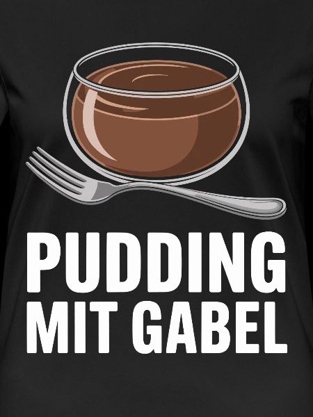 Pudding with fork