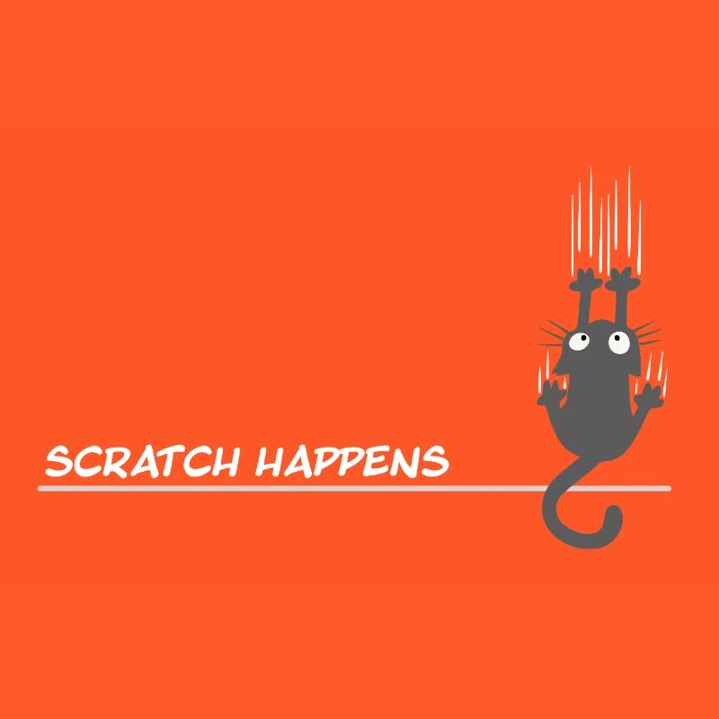 Scratch Happens - Jeu de mots amusant pour chat