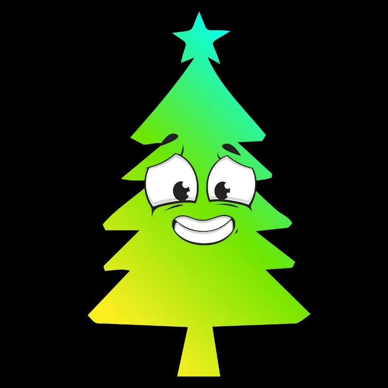Weihnachtsbaum-Farbverlauf Lächeln