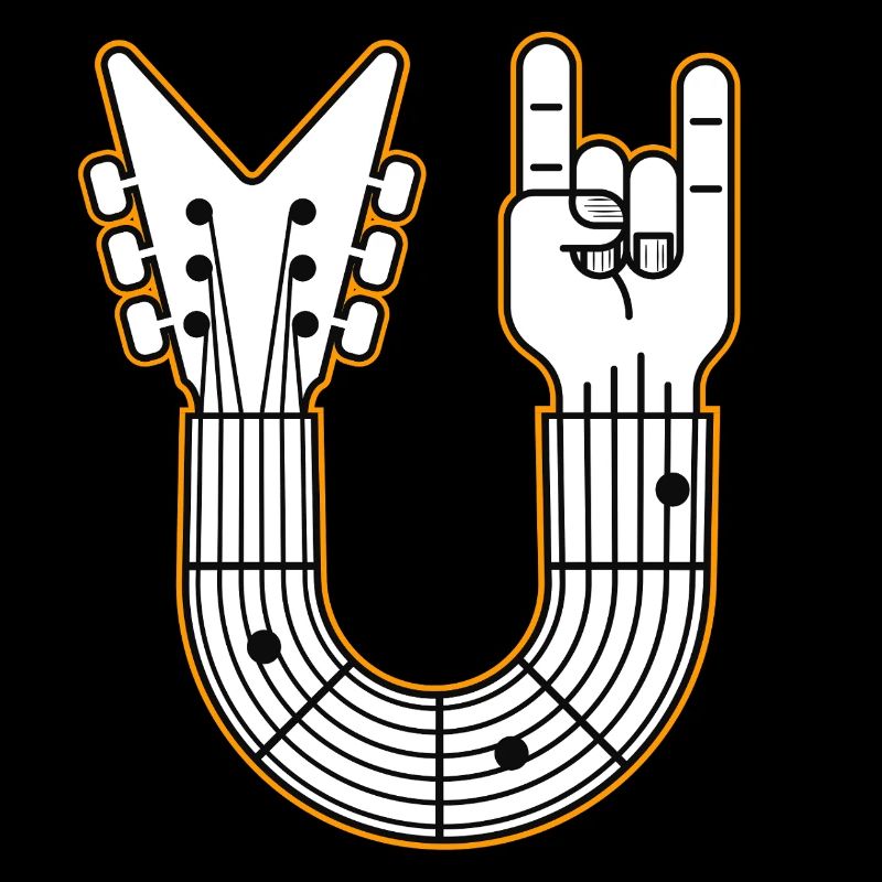 Guitare en forme de U Rock Main
