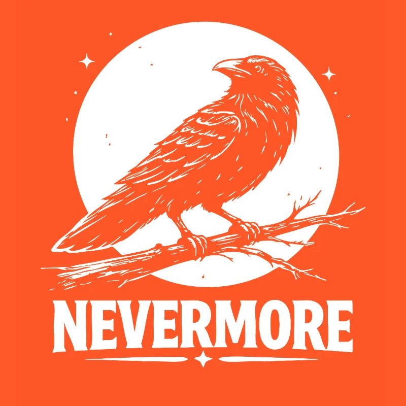 Nevermore – Raven devant la Lune