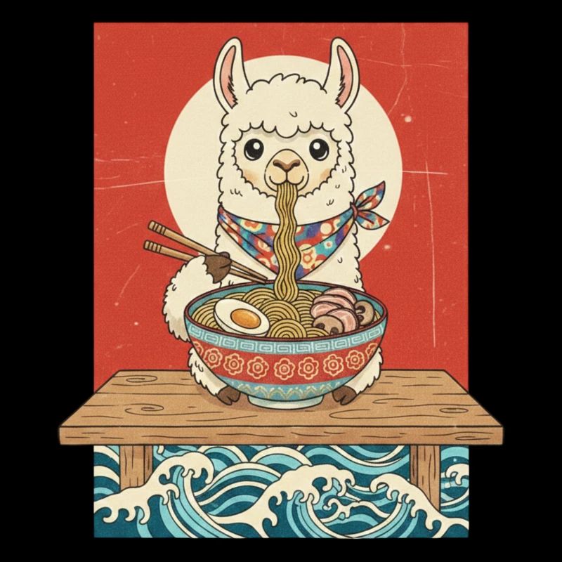 Kawaii Llama Ramen Noodles