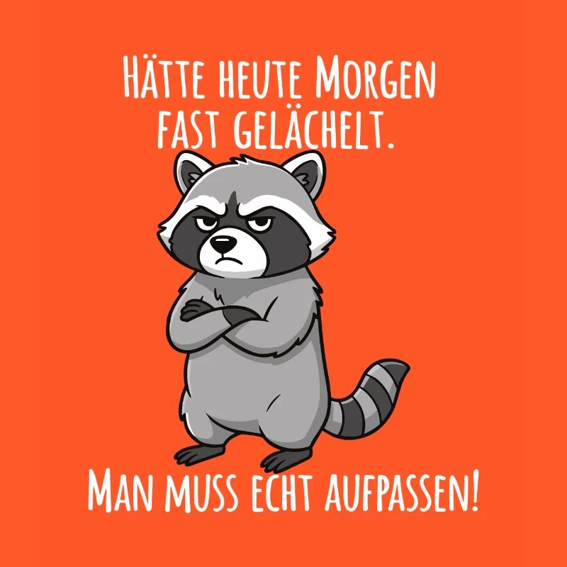 Almost Smiled – Grumpy Raccoon Morning Grouch