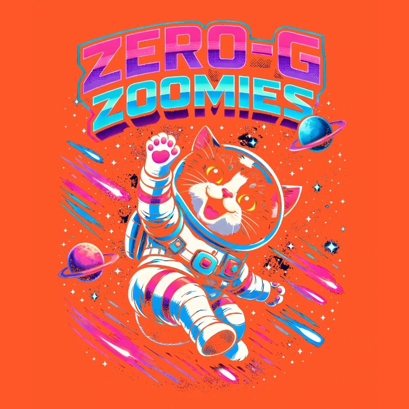 Null-G Zoomies | Astro Katze Weltraum Humor