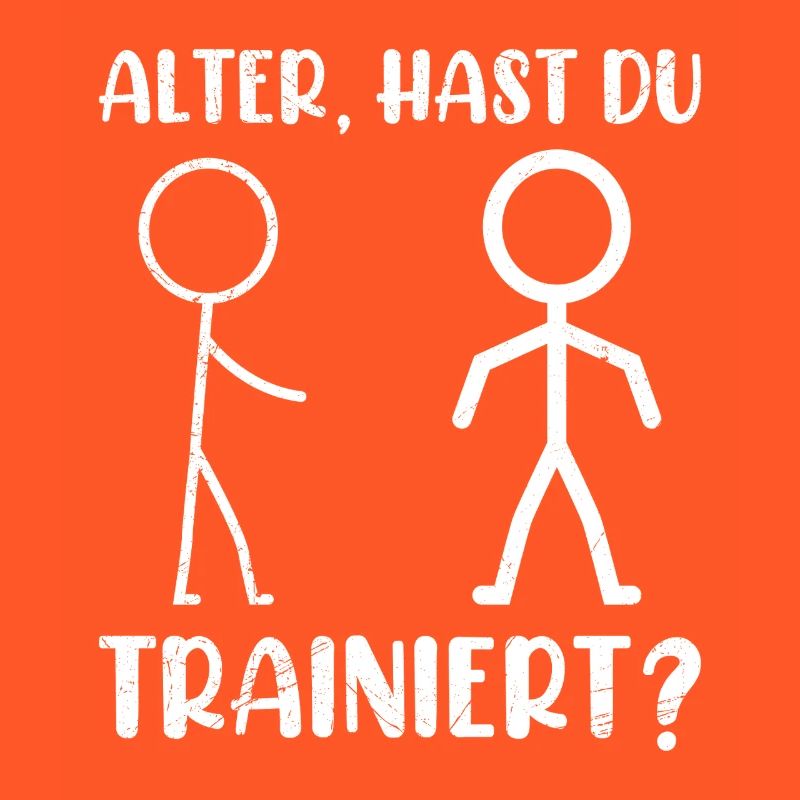 Strichmännchen HAST DU TRAINIERT Lustiges