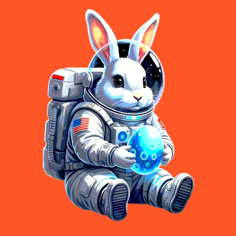 L’astronaute Lapin de Pâques Œuf de l’Espace