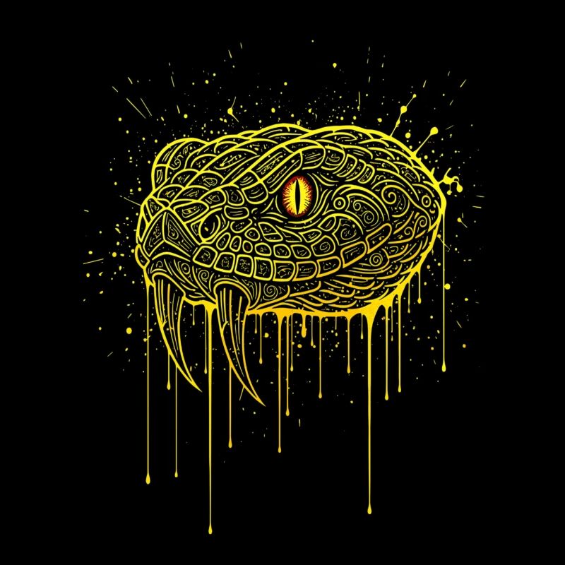 Tête de serpent serpent de vipère dorée