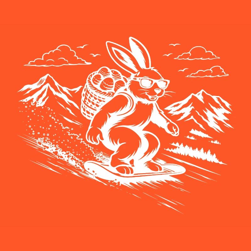 Snowboard Bunny Easter Bunny Cool Easter Vibes