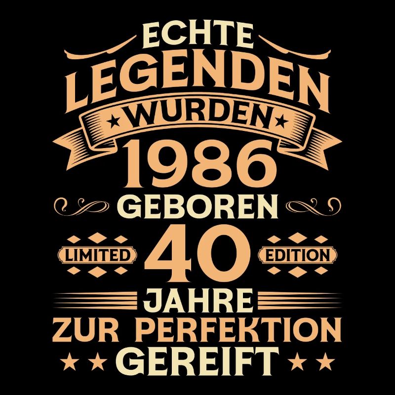 40th Birthday 1986 Vintage Legend Gift