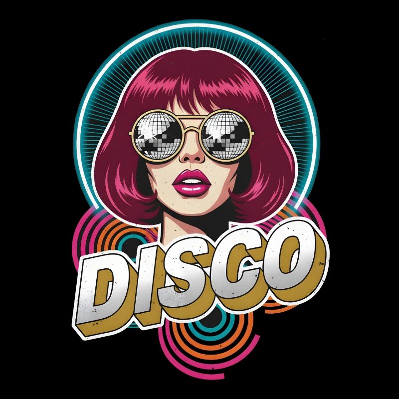 Disco Diva Neon Pop Art 70s Funk Afro Soul Retro