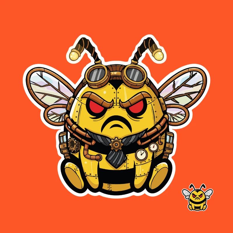 Bionic Edgy Steampunk Cyborg Bee