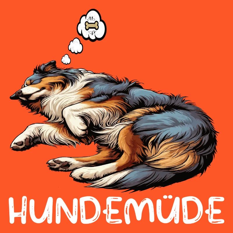 Hundemüde Australian Shepherd Aussie Aussiehalter
