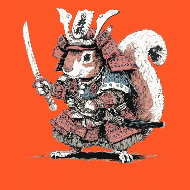 Eichhörnchen-Samurai-Rüstung
