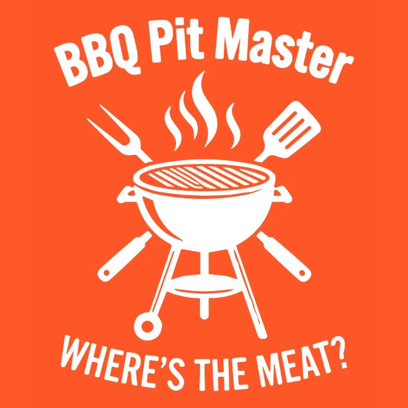 BBQ PIT MASTER WHERE'S THE MEAT Grill Graphic