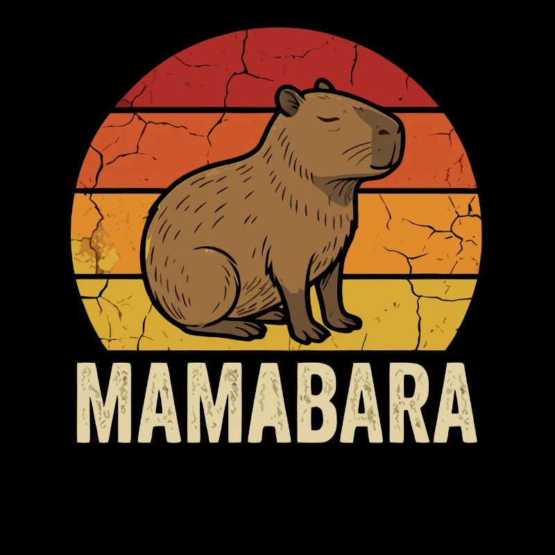Mamabara Capybara Rétro Vintage