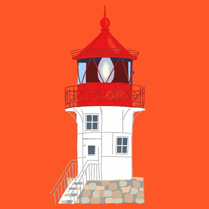 Île de Hiddensee, phare Gellen, pas de texte