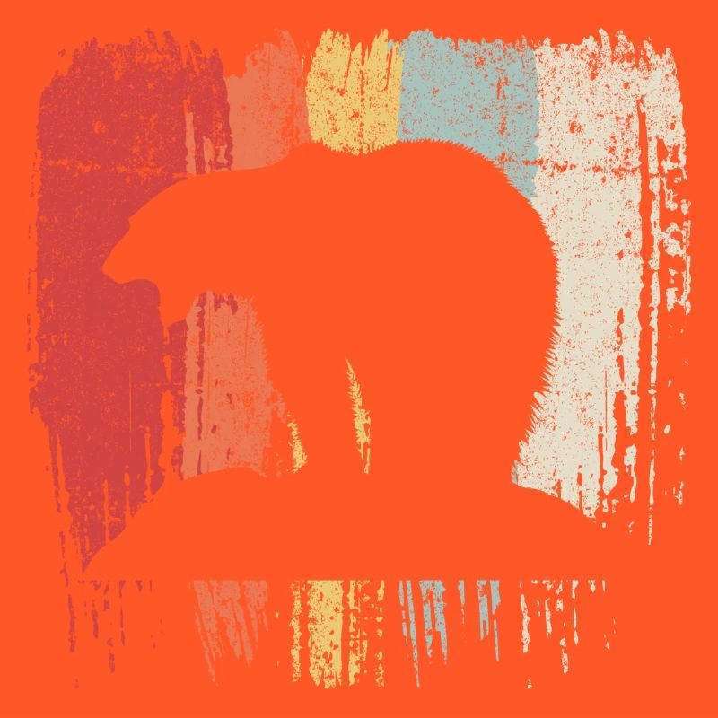 Bear Rainbow Silhouette