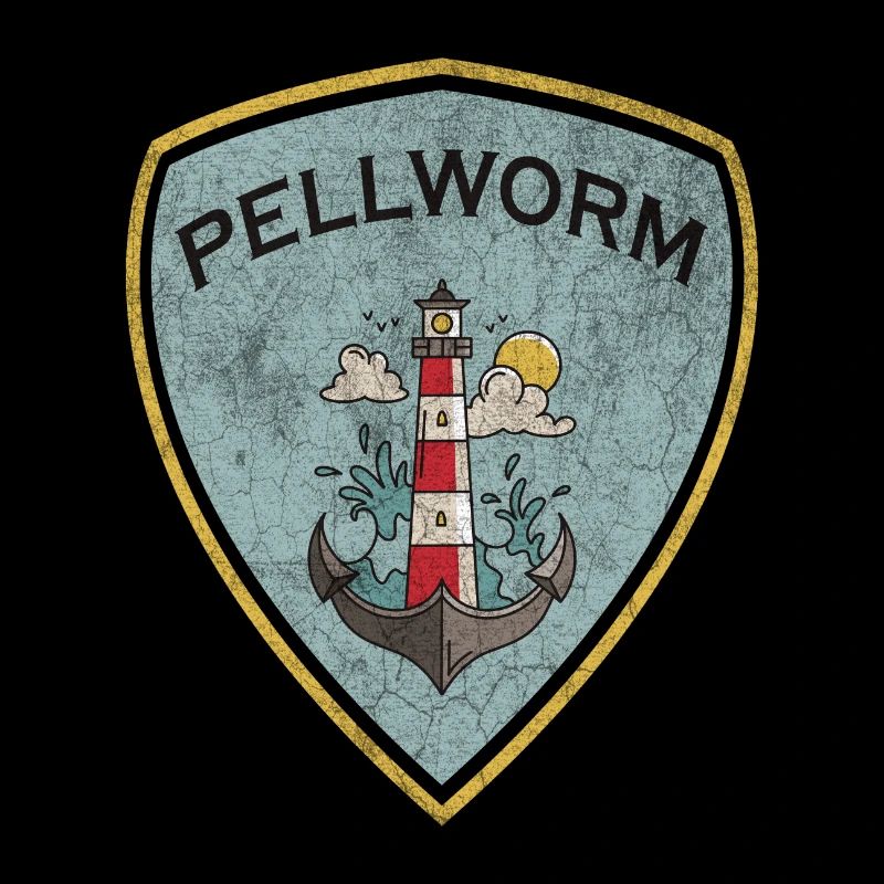 Pellworm Wappen Leuchtturm Design
