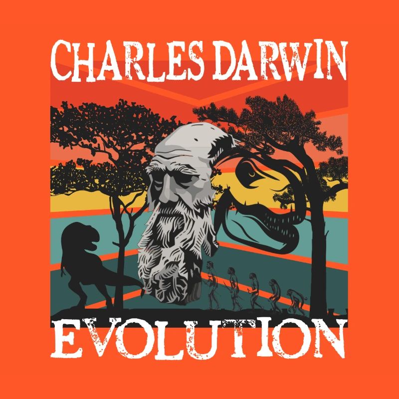 Charles Darwin Evolution textile Geschenkidee