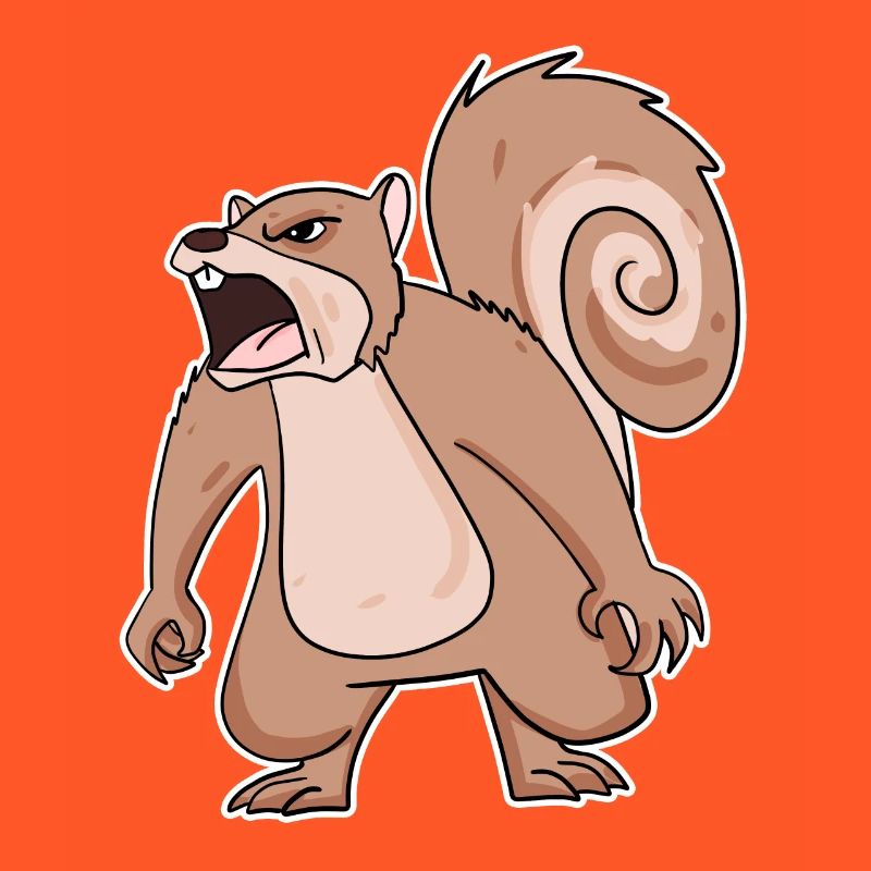 wütendes Eichhörnchen