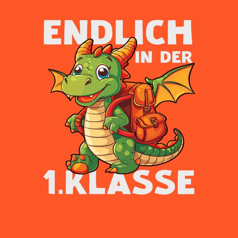 Drache 1 Klasse Einschulung Schule Drachen Spruch
