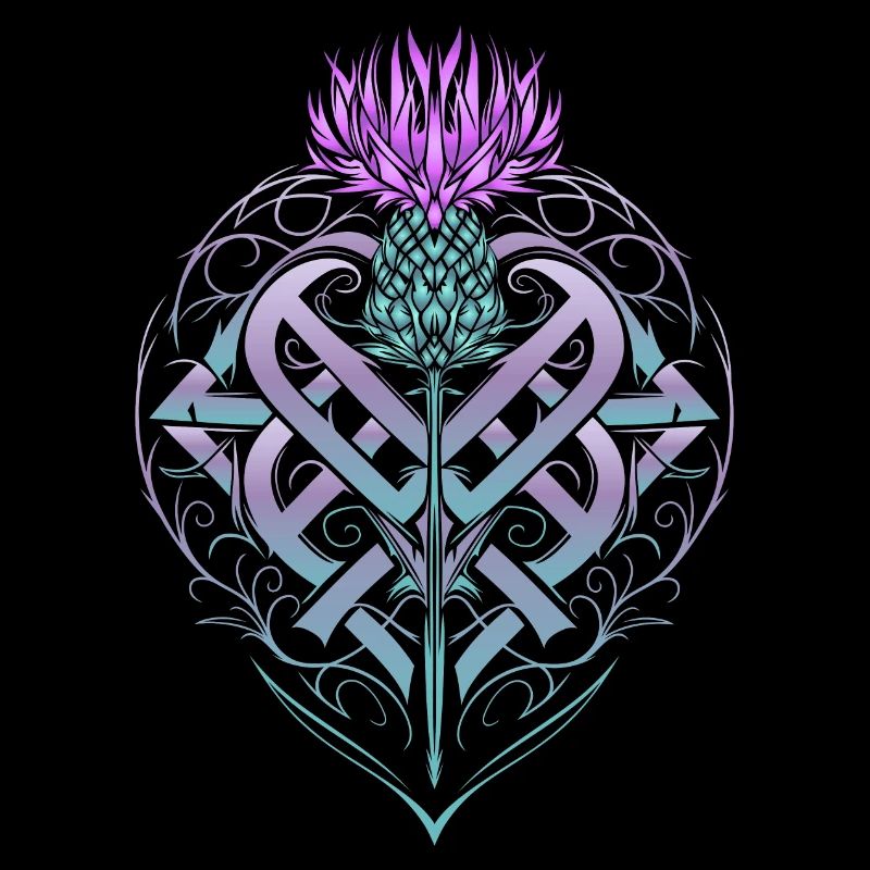 Distel Schild Celtic Knots Thistle Lover