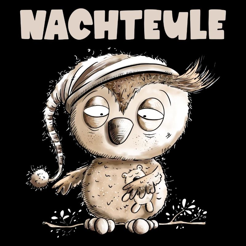Drollige Nachteule Eule