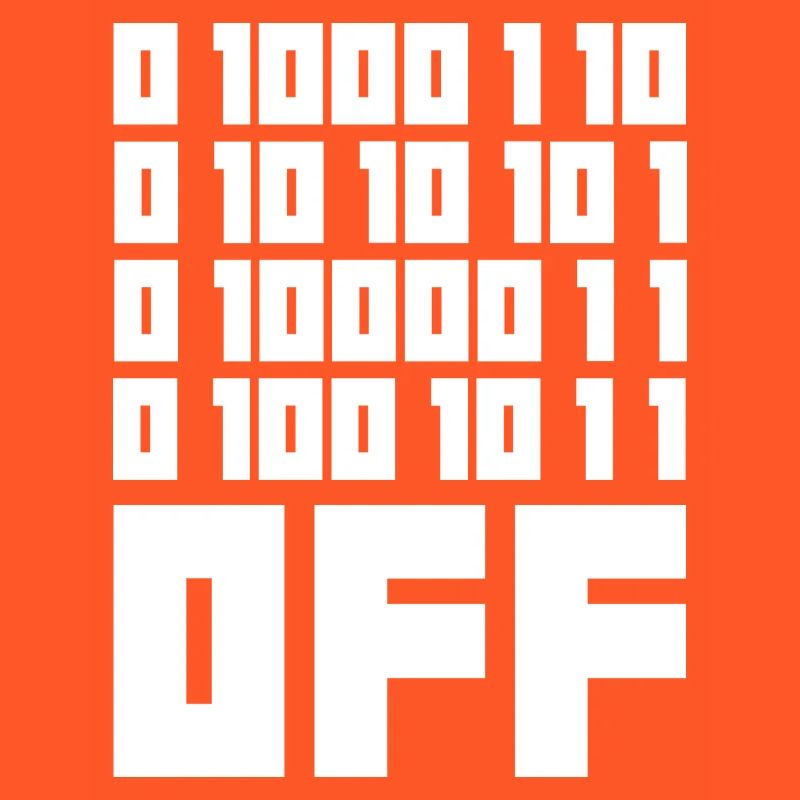 Binary Code F**k OFF – Nerd Humor & Geek Code
