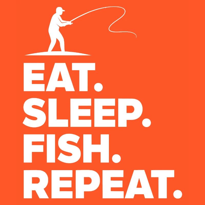 Manger dormir poisson répéter pêcheur dire passe-temps