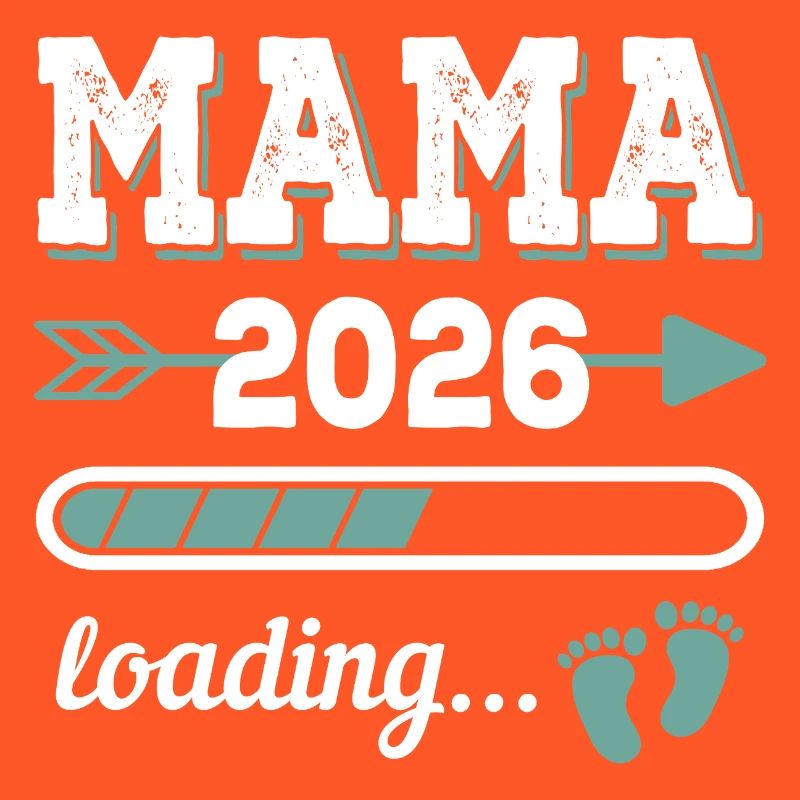 Mama 2026 Loading Werdender Mutter Geschenkidee