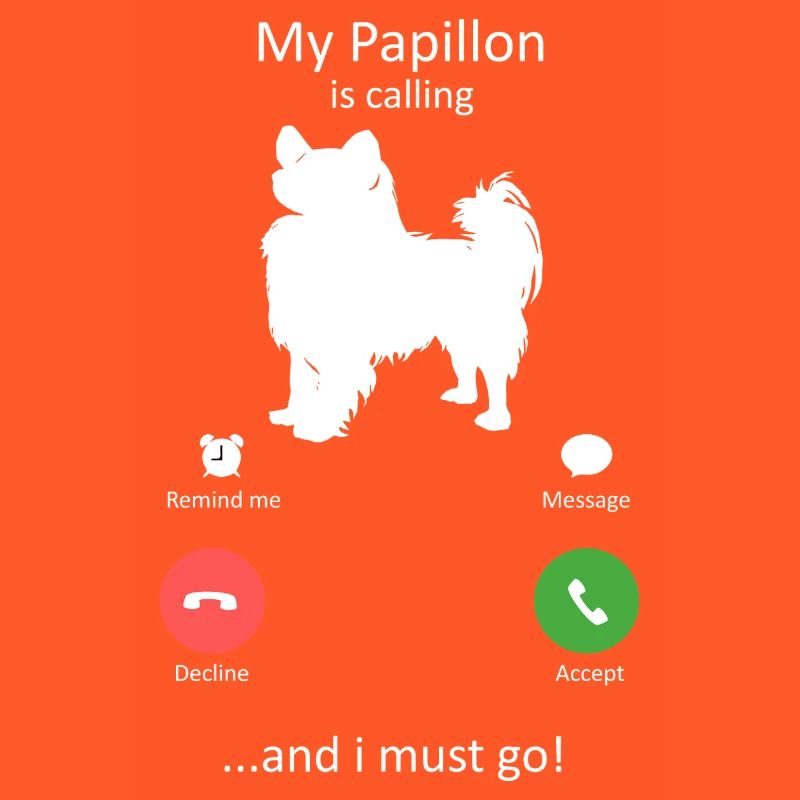 Interface de téléphone intelligent Papillon Dog Calling