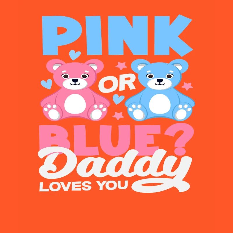 Pink Oder Blau Papa Liebt Dich Bär