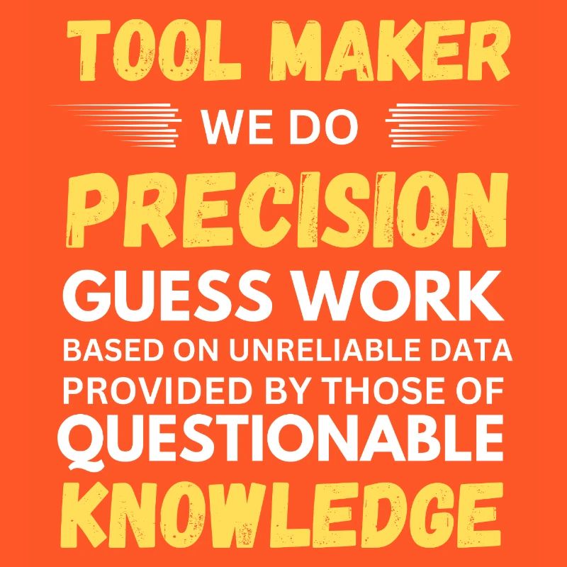 Toolmaker We Do Precision Guesswork Funny