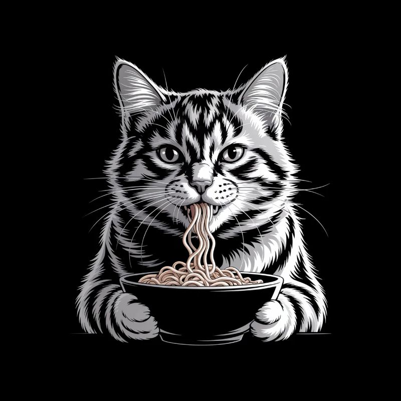 Cat Eats Ramen