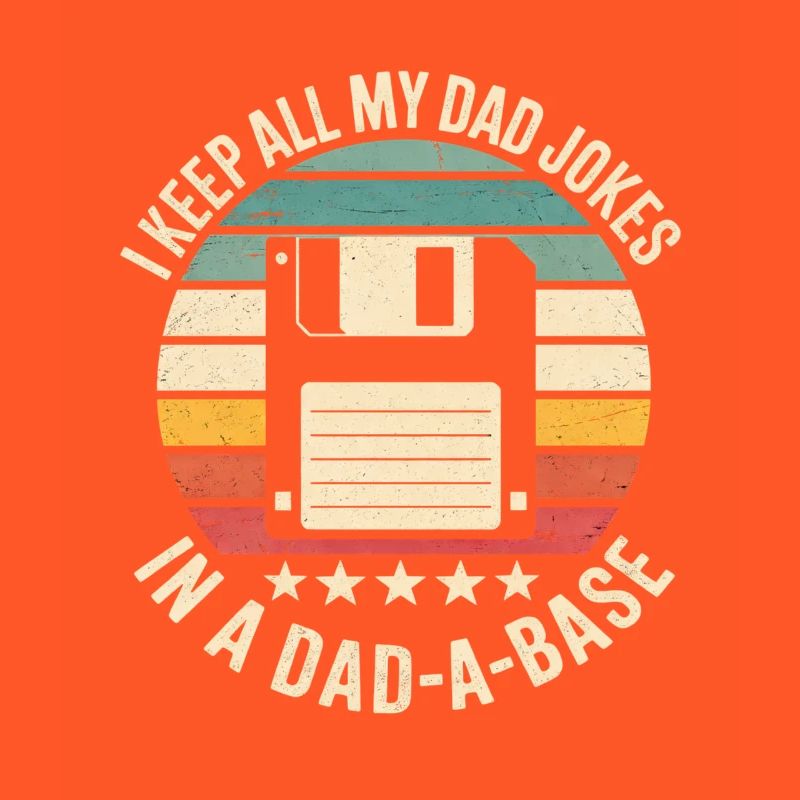 Retro Diskette Humor Dad Witze Database Datenbank